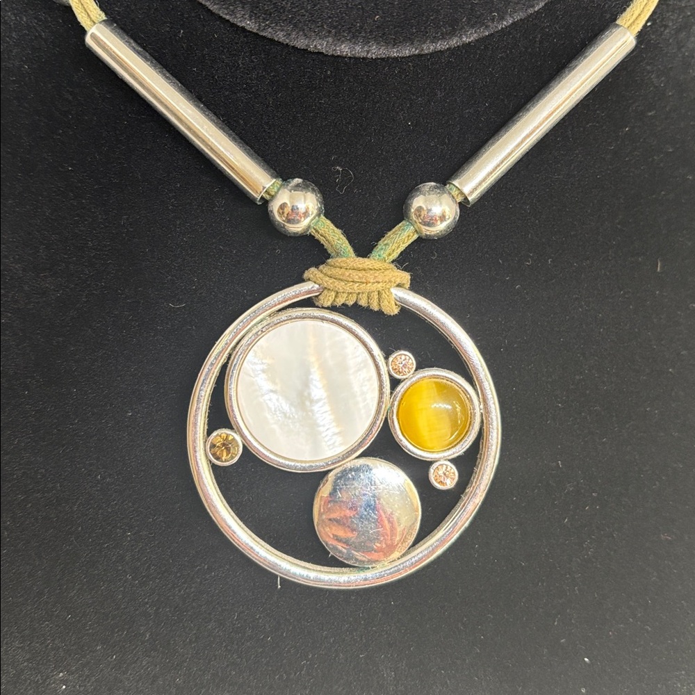 Lia Sophia Circle Statement Necklace